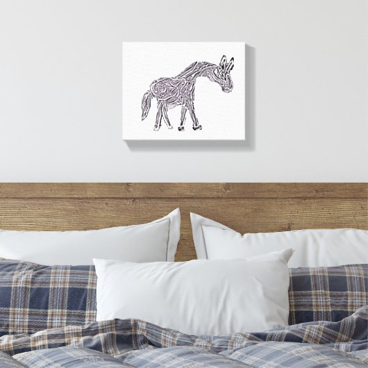Horse kunst canvas afdruk (Insitu (Slaapkamer))