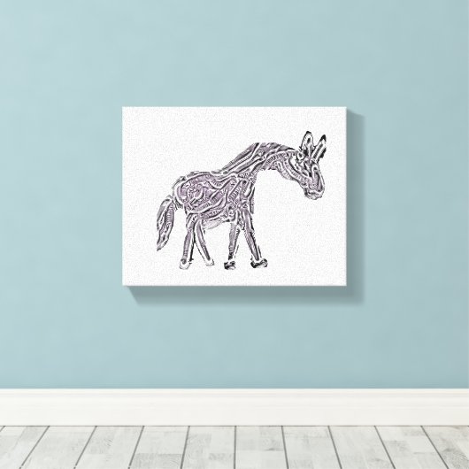 Horse kunst canvas afdruk (Insitu (Houten vloer))
