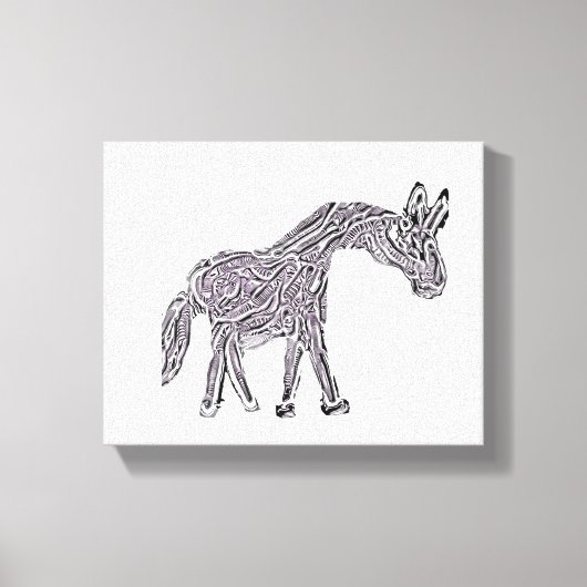 Horse kunst canvas afdruk (Voorkant)