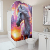 Horse kunst douchegordijn (In situ)