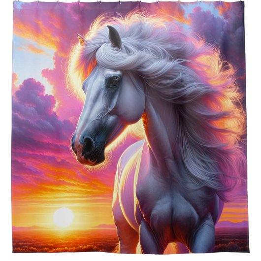 Horse kunst douchegordijn (Voorkant)