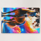 Horse kunst legpuzzel (Horizontaal)