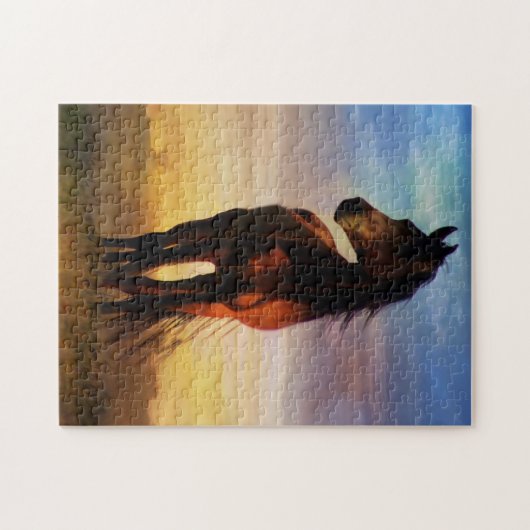 Horse kunst legpuzzel (Horizontaal)