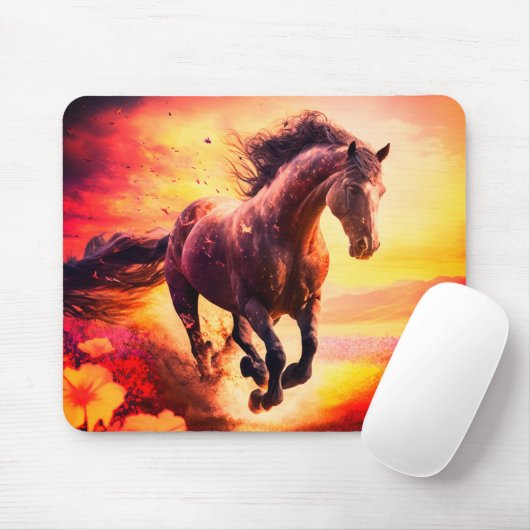 Horse kunst muismat (Met muis)