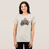 Horse Lady motorfiets Tri-Blend Shirt (Voorkant volledig)