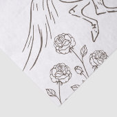 Horse  Lady Riding Sidesaddle-ontkoppeling Tissuepapier