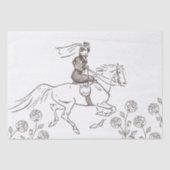 Horse  Lady Riding Sidesaddle-ontkoppeling Tissuepapier (Voorkant)