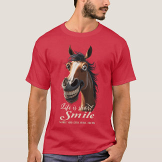 Horse Laughs en Showseeth met Hoefijzer familie T-shirt