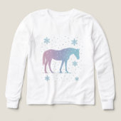 Horse Long Sleeve Shirt Girls– Winter Horse  (Voorkant)