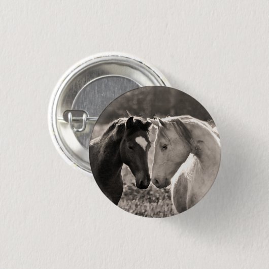 Horse Love Ronde Button 3,2 Cm (Voorkant /achterkant)