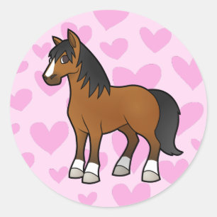 Horse Love Ronde Sticker