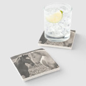 Horse Love Stenen Onderzetter (Zijkant)