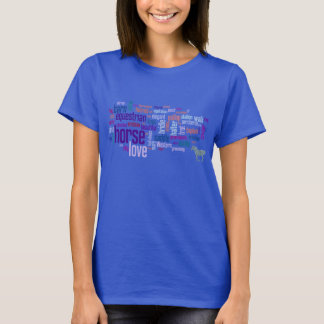 Horse Love Word Cloud Art Horse Lovers Shirt