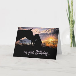 Horse Lover Birthday Tender Cowgirl Moment Kaart