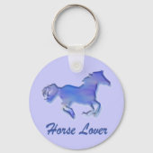 Horse Lover Blue Sleutelhanger (Voorkant)