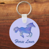 Horse Lover Blue Sleutelhanger (Voorkant)