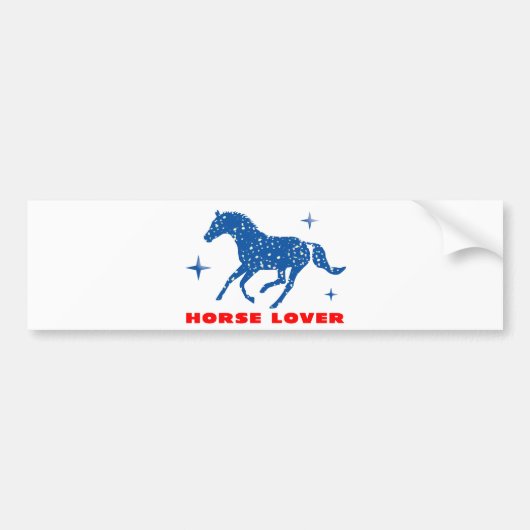 Horse Lover Bumpersticker (Voorkant)