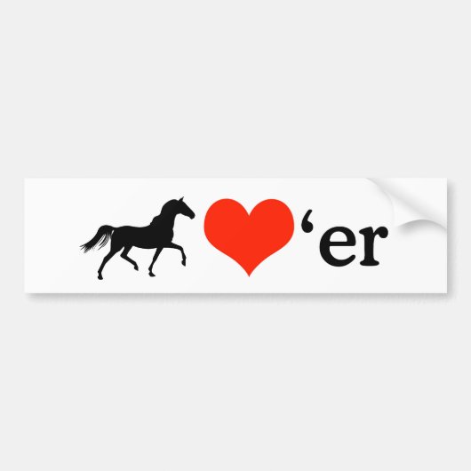 Horse Lover Bumpersticker (Voorkant)