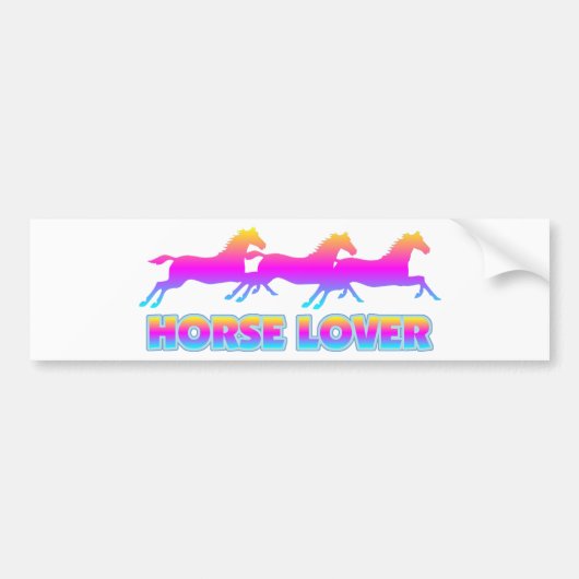 Horse Lover Bumpersticker (Voorkant)