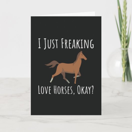 Horse Lover Cards Equestrian Equine Farm Animal Kaart (Voorkant)