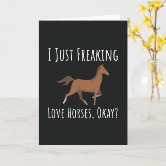 Horse Lover Cards Equestrian Equine Farm Animal Kaart (Gele Bloem)