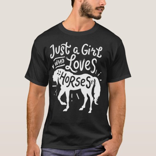 Horse Lover dieren heks T-shirt (Voorkant)