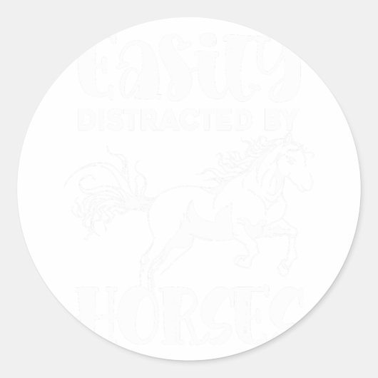 Horse Lover Equestrian Horse Riding Animal Funny H Ronde Sticker (Voorkant)