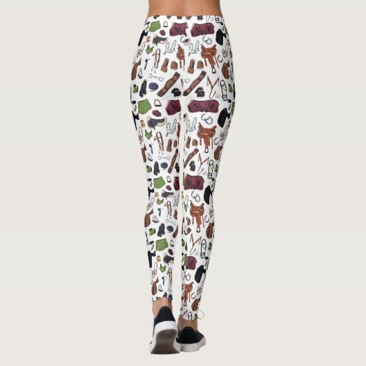 Horse Lover - Fun Equestrian Horse Riding Leggings (Achterkant)