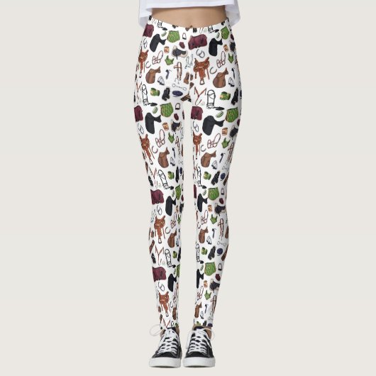 Horse Lover - Fun Equestrian Horse Riding Leggings (Voorkant)