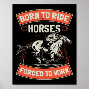Horse Lover Gift Women Equestrian Girl Horseback R Poster