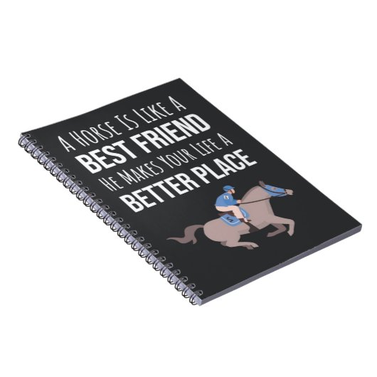 Horse Lover Gifts Equestrian Equine Animal Rider Notitieboek (Rechterzijde)