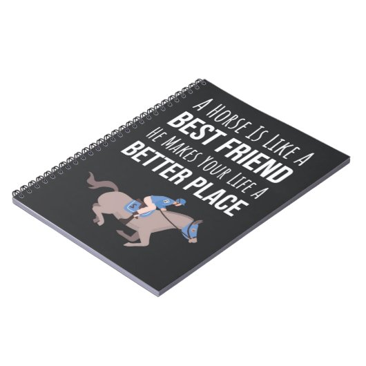 Horse Lover Gifts Equestrian Equine Animal Rider Notitieboek (Linkerzijde)