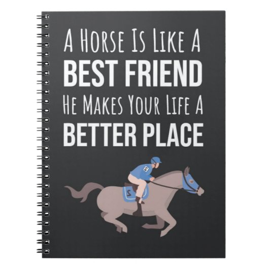 Horse Lover Gifts Equestrian Equine Animal Rider Notitieboek (Voorkant)