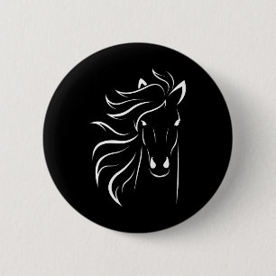 Horse Lover Gifts Womens Equestrian Mannen Horseba Ronde Button 5,7 Cm