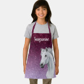 Horse Lover Glitter look Monogram Waterverf Schort (Insitu)