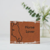 Horse Lover Horse Head Briefkaart (Staand voorkant)