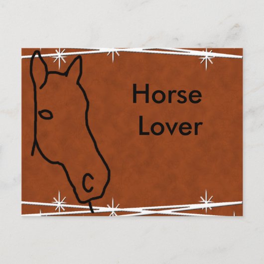 Horse Lover Horse Head Briefkaart (Voorkant)