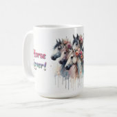 Horse Lover Horse Mom Equestrian Mug Koffiemok (Voorkant links)