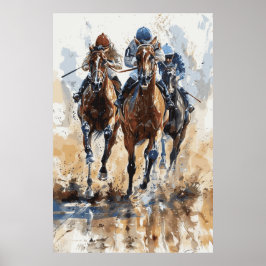 Horse Lover Horse Racing Art Poster