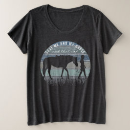 HORSE LOVER - Ik en mijn paard Grote Maat T-shirt