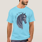 Horse Lover is gewoon een meisje dat van paarden h T-shirt (Voorkant)