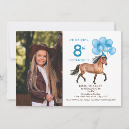Horse Lover jarig Foto uitnodiging
