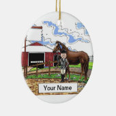 Horse Lover Keramisch Ornament (Rechts)