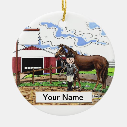 Horse Lover Keramisch Ornament (Voorkant)