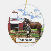 Horse Lover Keramisch Ornament (Links)