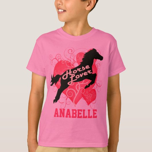 Horse Lover Personalized Anabelle T-shirt (Voorkant)