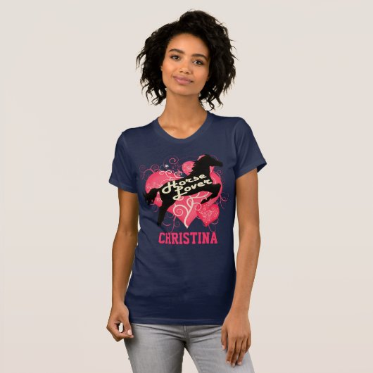Horse Lover Persoonlijke Christina T-shirt (Voorkant volledig)