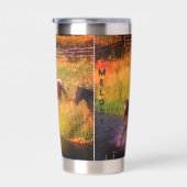 Horse Lover River Scène Geïsoleerde Drinkbeker (Rechts)