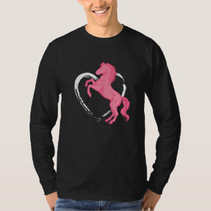 Horse Lover Silhouette voor meisjes met liefdespaa T-shirt