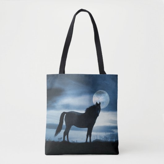 Horse Lover Tas Blue Sky en Moon (Voorkant)